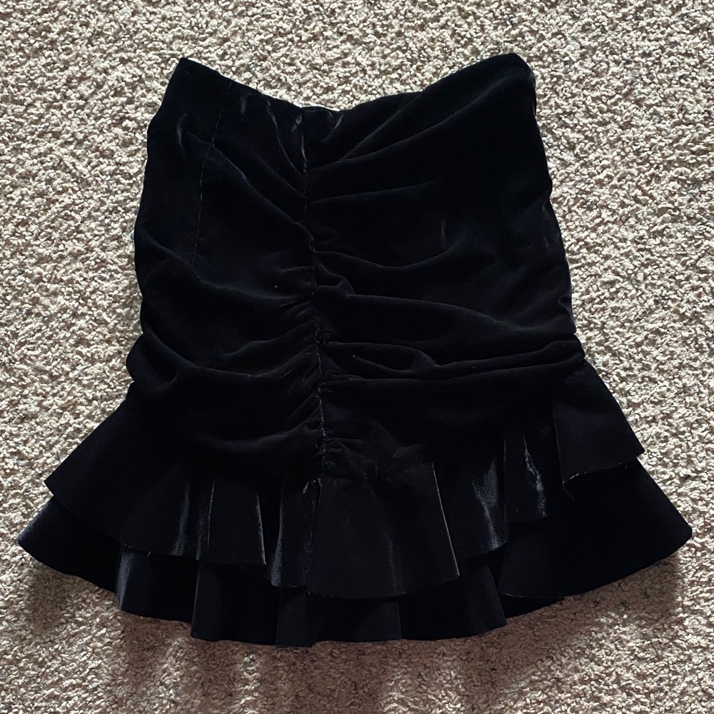 Zara Black Ruched Mini Skirt